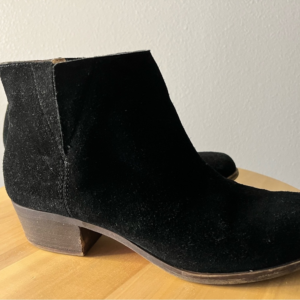 Lucky Brand Black Suede Benissa Ankle Boots Womens Size 10